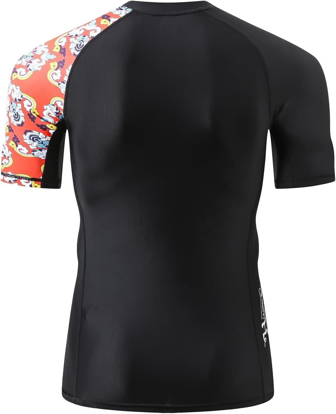 imageHUGE SPORTS Mens Splice UV Sun Protection UPF 50 Skins Rash Guard Short SleevesBee Together