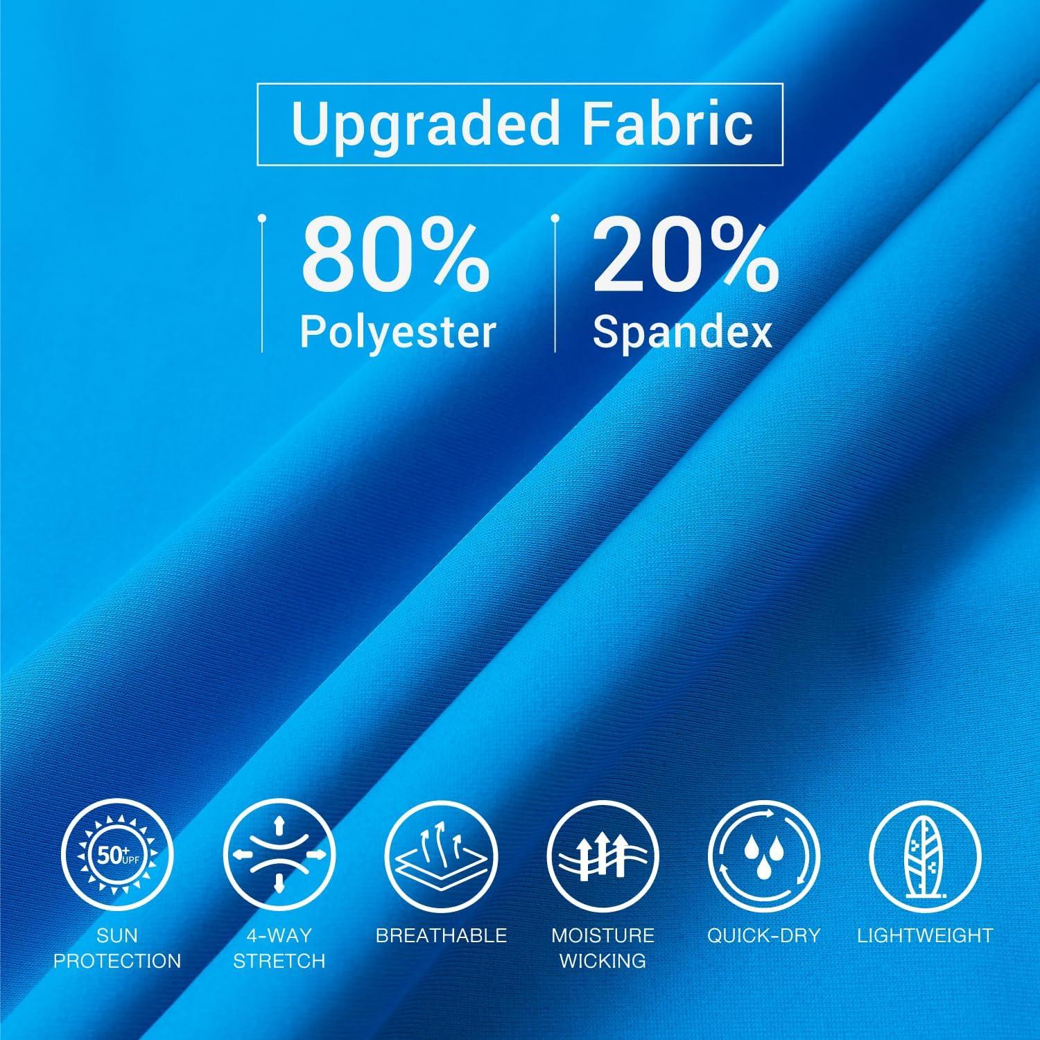 imageHUGE SPORTS Mens Splice UV Sun Protection UPF 50 Skins Rash Guard Short SleevesBlue Digital