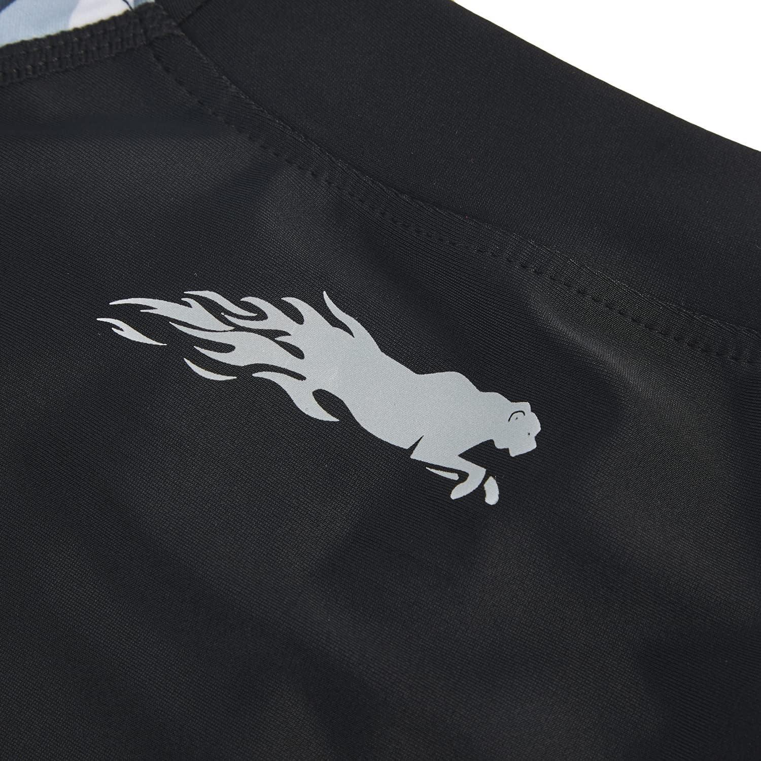 imageHUGE SPORTS Mens Splice UV Sun Protection UPF 50 Skins Rash Guard Short SleevesJaguar