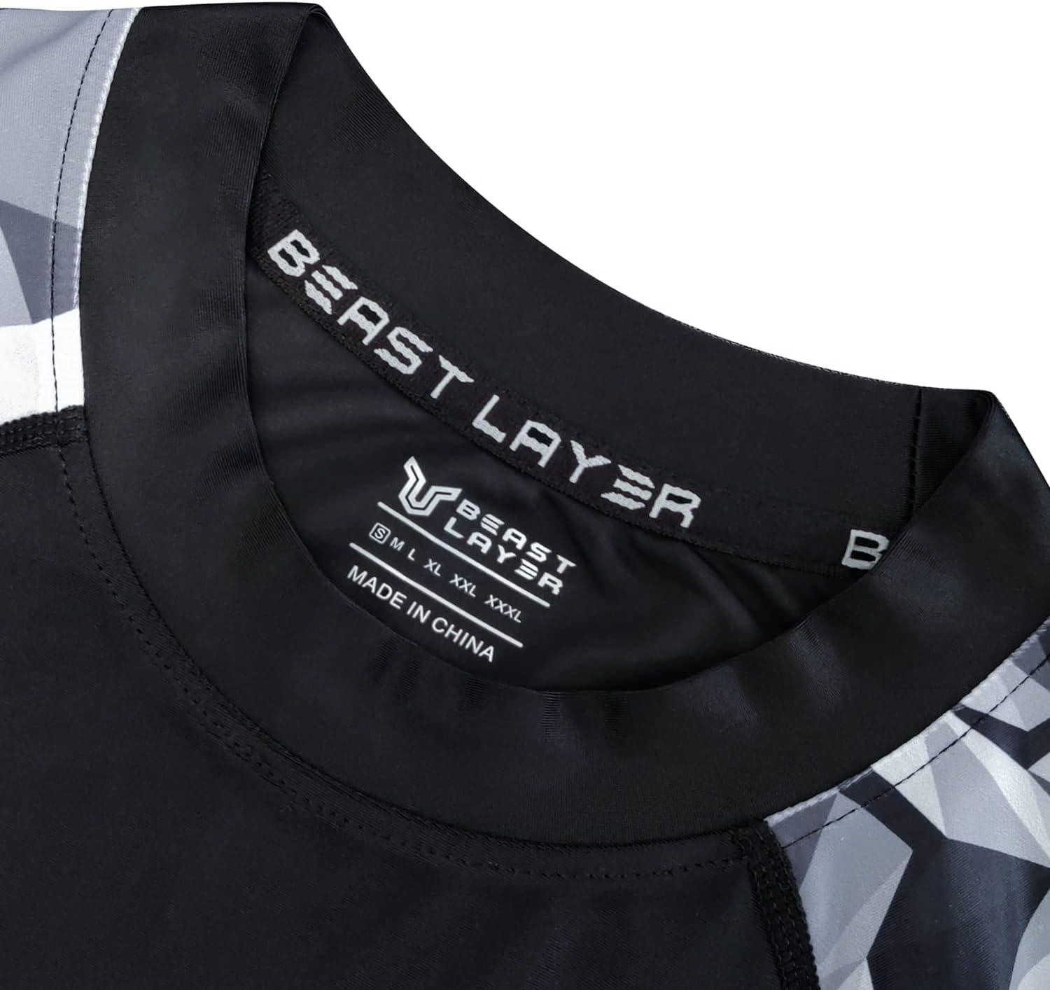 imageHUGE SPORTS Mens Splice UV Sun Protection UPF 50 Skins Rash Guard Short SleevesJaguar