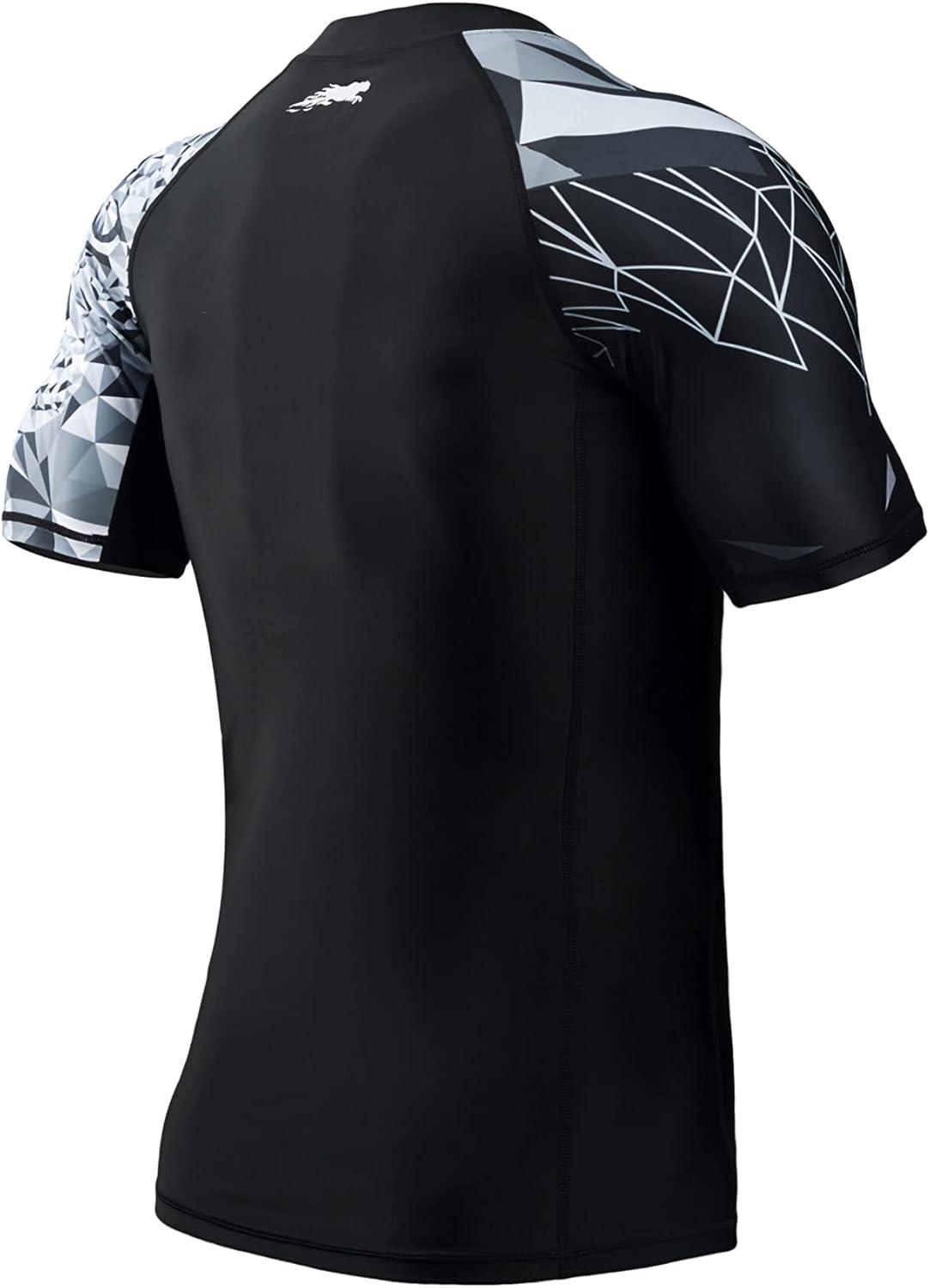 imageHUGE SPORTS Mens Splice UV Sun Protection UPF 50 Skins Rash Guard Short SleevesJaguar