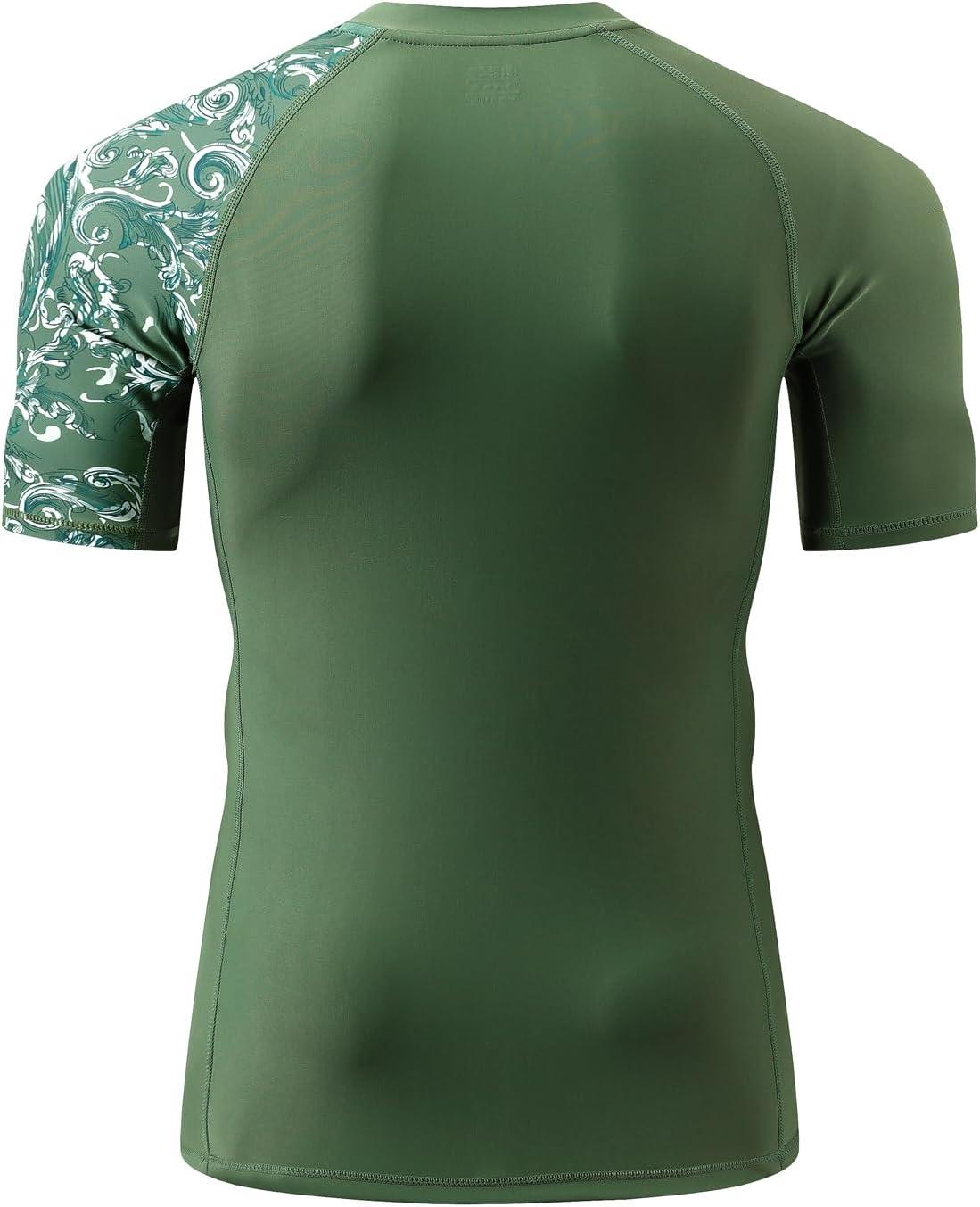 imageHUGE SPORTS Mens Splice UV Sun Protection UPF 50 Skins Rash Guard Short SleevesSplash