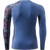 imageHUGE SPORTS Mens Rash Guard Long Sleeves UPF 50 UV Sun Protection Quick Drying Splice Compression Swim ShirtsBlue Bird