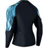 imageHUGE SPORTS Mens Rash Guard Long Sleeves UPF 50 UV Sun Protection Quick Drying Splice Compression Swim ShirtsDeep Ocean