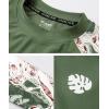 imageHUGE SPORTS Mens Rash Guard Long Sleeves UPF 50 UV Sun Protection Quick Drying Splice Compression Swim ShirtsGraffiti Green