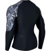 imageHUGE SPORTS Mens Rash Guard Long Sleeves UPF 50 UV Sun Protection Quick Drying Splice Compression Swim ShirtsMagma