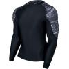 imageHUGE SPORTS Mens Rash Guard Long Sleeves UPF 50 UV Sun Protection Quick Drying Splice Compression Swim ShirtsMagma