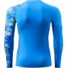 imageHUGE SPORTS Mens Rash Guard Long Sleeves UPF 50 UV Sun Protection Quick Drying Splice Compression Swim ShirtsPalace Blue
