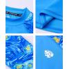imageHUGE SPORTS Mens Rash Guard Long Sleeves UPF 50 UV Sun Protection Quick Drying Splice Compression Swim ShirtsPalace Blue
