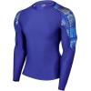 imageHUGE SPORTS Mens Rash Guard Long Sleeves UPF 50 UV Sun Protection Quick Drying Splice Compression Swim ShirtsTropical Style