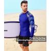 imageHUGE SPORTS Mens Rash Guard Long Sleeves UPF 50 UV Sun Protection Quick Drying Splice Compression Swim ShirtsTropical Style