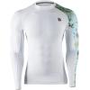 imageHUGE SPORTS Mens Rash Guard Long Sleeves UPF 50 UV Sun Protection Quick Drying Splice Compression Swim ShirtsWhite Forest