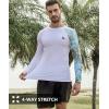 imageHUGE SPORTS Mens Rash Guard Long Sleeves UPF 50 UV Sun Protection Quick Drying Splice Compression Swim ShirtsWhite Forest