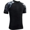 imageHUGE SPORTS Mens Splice UV Sun Protection UPF 50 Skins Rash Guard Short SleevesBlack
