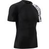 imageHUGE SPORTS Mens Splice UV Sun Protection UPF 50 Skins Rash Guard Short SleevesBlack Ealge