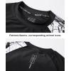 imageHUGE SPORTS Mens Splice UV Sun Protection UPF 50 Skins Rash Guard Short SleevesBlack Ealge