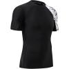 imageHUGE SPORTS Mens Splice UV Sun Protection UPF 50 Skins Rash Guard Short SleevesBlack Lion