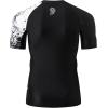 imageHUGE SPORTS Mens Splice UV Sun Protection UPF 50 Skins Rash Guard Short SleevesBlack Lion