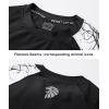imageHUGE SPORTS Mens Splice UV Sun Protection UPF 50 Skins Rash Guard Short SleevesBlack Lion