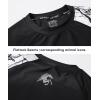 imageHUGE SPORTS Mens Splice UV Sun Protection UPF 50 Skins Rash Guard Short SleevesBlack Mustang