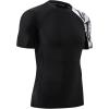 imageHUGE SPORTS Mens Splice UV Sun Protection UPF 50 Skins Rash Guard Short SleevesBlack Mustang
