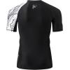 imageHUGE SPORTS Mens Splice UV Sun Protection UPF 50 Skins Rash Guard Short SleevesBlack Wolf