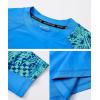 imageHUGE SPORTS Mens Splice UV Sun Protection UPF 50 Skins Rash Guard Short SleevesBlue Digital