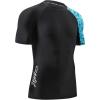 imageHUGE SPORTS Mens Splice UV Sun Protection UPF 50 Skins Rash Guard Short SleevesBlue Pictogram