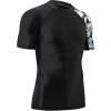 imageHUGE SPORTS Mens Splice UV Sun Protection UPF 50 Skins Rash Guard Short SleevesCamo Black