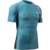 imageHUGE SPORTS Mens Splice UV Sun Protection UPF 50 Skins Rash Guard Short SleevesDream Blue