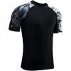 imageHUGE SPORTS Mens Splice UV Sun Protection UPF 50 Skins Rash Guard Short SleevesEagle