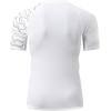 imageHUGE SPORTS Mens Splice UV Sun Protection UPF 50 Skins Rash Guard Short SleevesLines White