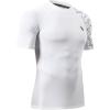 imageHUGE SPORTS Mens Splice UV Sun Protection UPF 50 Skins Rash Guard Short SleevesLines White