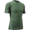 imageHUGE SPORTS Mens Splice UV Sun Protection UPF 50 Skins Rash Guard Short SleevesLogo Green