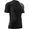 imageHUGE SPORTS Mens Splice UV Sun Protection UPF 50 Skins Rash Guard Short SleevesSea Forest