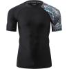 imageHUGE SPORTS Mens Splice UV Sun Protection UPF 50 Skins Rash Guard Short SleevesSnake Scale