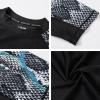 imageHUGE SPORTS Mens Splice UV Sun Protection UPF 50 Skins Rash Guard Short SleevesSnake Scale