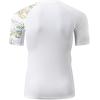 imageHUGE SPORTS Mens Splice UV Sun Protection UPF 50 Skins Rash Guard Short SleevesSunset White