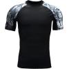 imageHUGE SPORTS Mens Splice UV Sun Protection UPF 50 Skins Rash Guard Short SleevesWolf