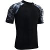 imageHUGE SPORTS Mens Splice UV Sun Protection UPF 50 Skins Rash Guard Short SleevesWolf