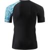 imageHUGE SPORTS Mens Splice UV Sun Protection UPF 50 Skins Rash Guard Short SleevesZigzag