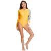imageHUGE SPORTS Womens One Piece Swimsuits Long Sleeve Rash Guard Shirts Swim Bathing Suit with PaddingKing Kong