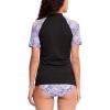 imageHUGE SPORTS Womens UPF 50 UV Protection Sun Shirts Short Sleeve Quick Dry Rash Guard Swim Gym Workout TopsBlack