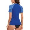 imageHUGE SPORTS Womens UPF 50 UV Protection Sun Shirts Short Sleeve Quick Dry Rash Guard Swim Gym Workout TopsBlue