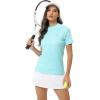 imageHUGE SPORTS Womens UPF 50 UV Protection Sun Shirts Short Sleeve Quick Dry Rash Guard Swim Gym Workout TopsLight Green