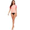 imageHUGE SPORTS Womens UPF 50 UV Protection Sun Shirts Short Sleeve Quick Dry Rash Guard Swim Gym Workout TopsPink