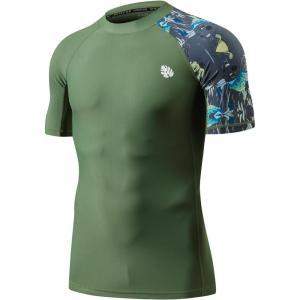 imageHUGE SPORTS Mens Splice UV Sun Protection UPF 50 Skins Rash Guard Short SleevesAborigines