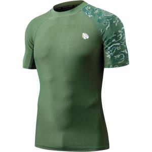imageHUGE SPORTS Mens Splice UV Sun Protection UPF 50 Skins Rash Guard Short SleevesSplash