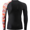 imageHUGE SPORTS Mens Rash Guard Long Sleeves UPF 50 UV Sun Protection Quick Drying Splice Compression Swim ShirtsBee Together