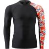imageHUGE SPORTS Mens Rash Guard Long Sleeves UPF 50 UV Sun Protection Quick Drying Splice Compression Swim ShirtsBee Together